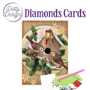 D0tty Design® - Set van 3 diamond painting kerstkaarten 10x15cm:(set 15)